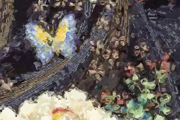 All kinds of flowers, roses, peonies, cranes, phoenixes, butterflies, dragonflies, beautiful ones