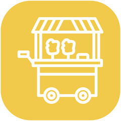 Naklejka premium Cotton Candy Stall Icon