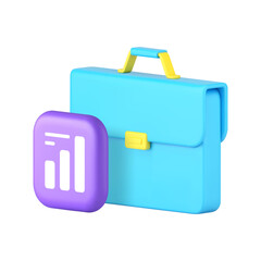 Business productivity analyzing statistical planning 3d icon realistic vector illustration. Data analytics report efficiency brainstorming marketing strategy development information optimization