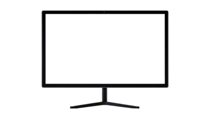 blank screen desktop on transparent background