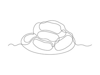 abstract sausages on a plate,wieners, sausage,small sausage,wiener,hotdog. continuous single one line art hand drawing sketch logo