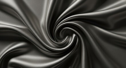 Obraz premium Swirling Silky Fabric Texture in Dark Grey Color Abstract Design