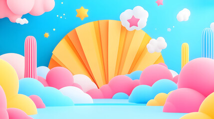 Memphis geometric texture shapes colorful abstract pattern background material