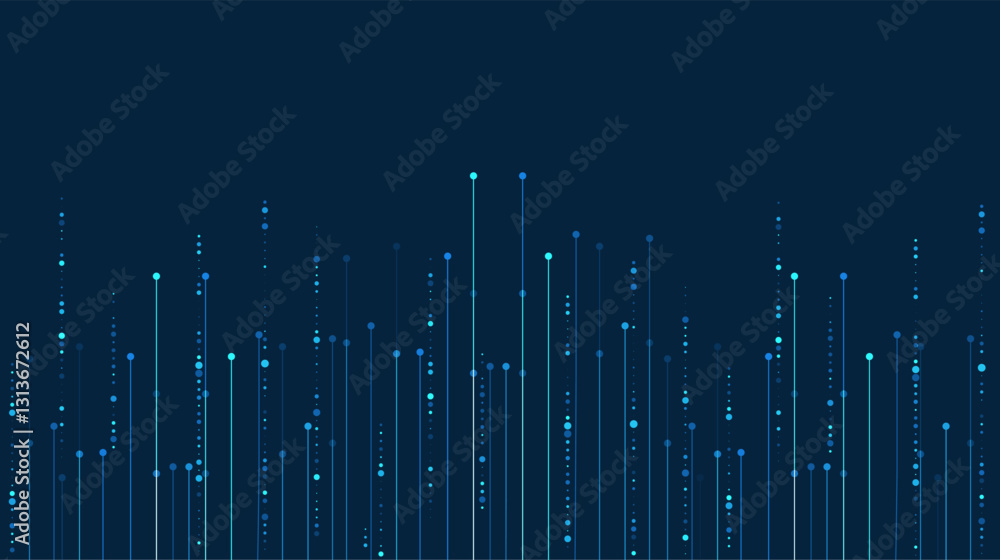Poster big data visualization. social network, financial analysis of complex databases. data mining. vector