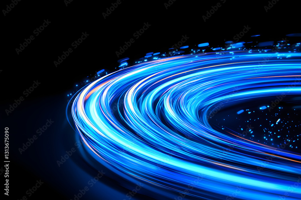 Poster future technology background composed of glowing particles, internet communication technology concep