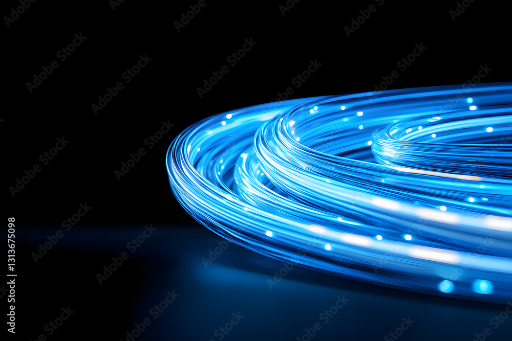 Poster future technology background composed of glowing particles, internet communication technology concep