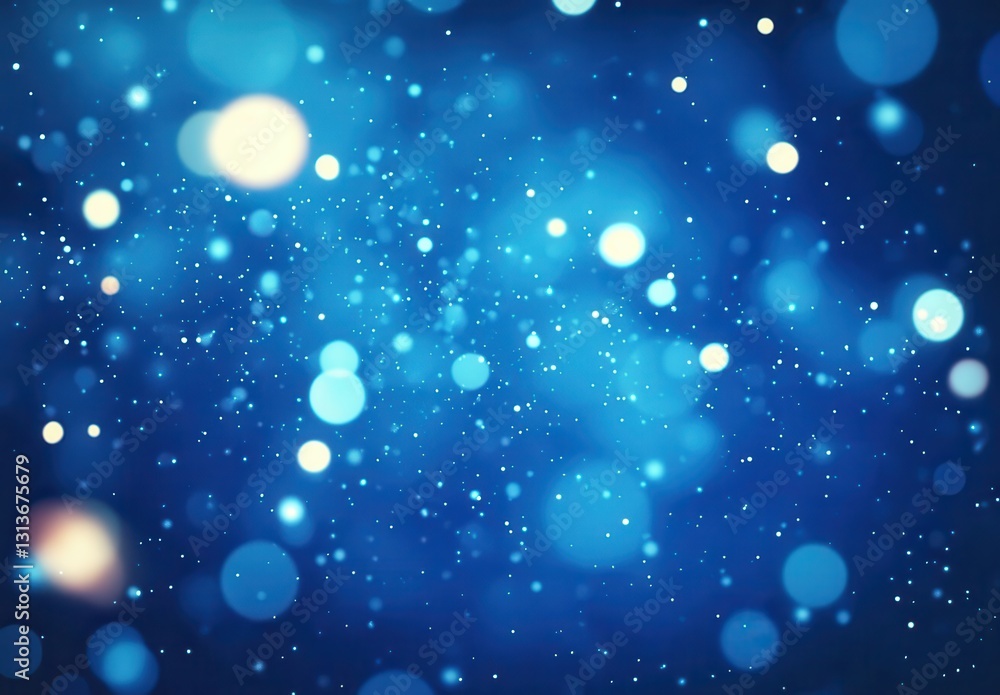 Aufkleber soft blue bokeh background with glimmering lights and sparkling effects for creative designs and mod