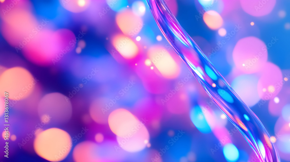 Poster speed lines background with lines and particles, abstract neon design concept illustration