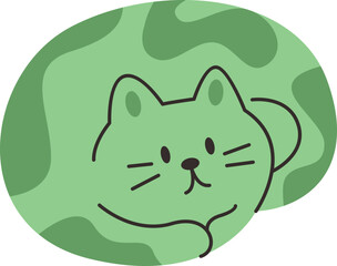 Cat Hand Drawn Illustration Element