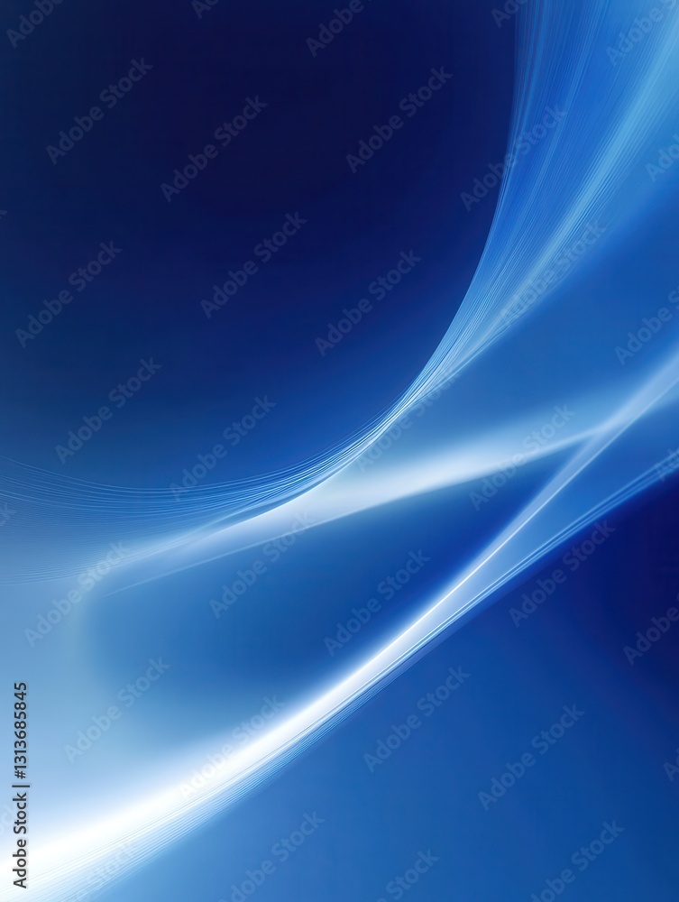Aufkleber soft blue wave abstract background with smooth gradients and light trails ideal for digital design a