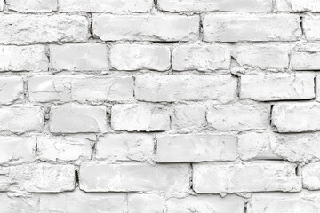Obraz premium Grungy white brick wall texture in subtle gray shades for seamless patterns, perfect for modern interior design and stylish wallpaper applications