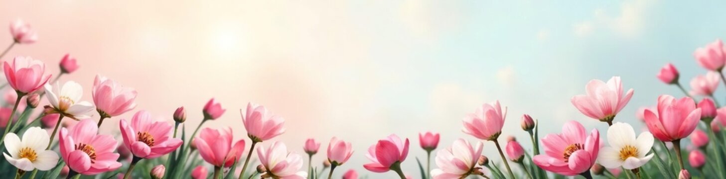 Pastel eggshell border, vibrant spring colors, pattern, purple