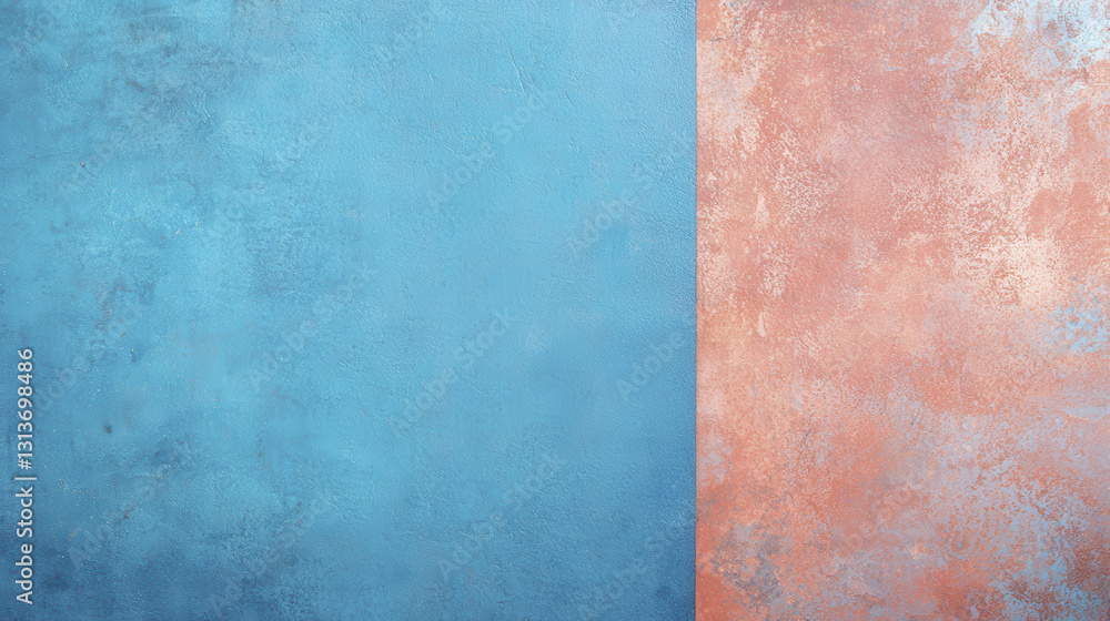 Aufkleber textured background featuring denim blue and rust red colors, creating grunge effect that evokes sen