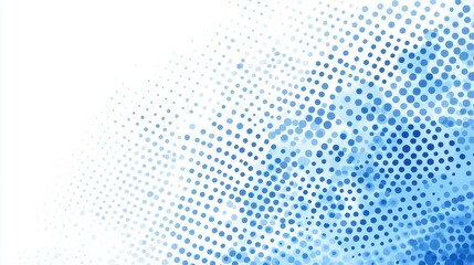 Abstract blue halftone pattern with gradient effect