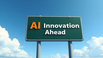 Obraz premium A road sign on the background of the sky with clouds. The sign says 