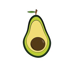 Illustration avocado fruit full of nutrition 