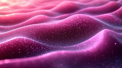 Obraz premium Abstract digital pink waves