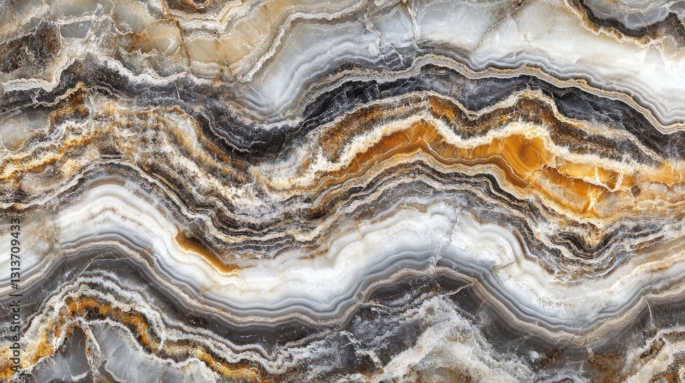 Poster stunning close-up of layered agate stone showcasing intricate patterns and colors
