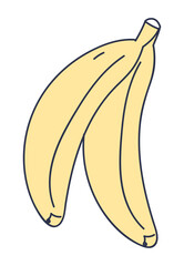 Illustration of two bananas symbolizing freshness and nutrition.