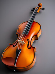Fototapeta premium Elegant Violin: Fine Art Photography of a Handcrafted, Wooden Musical Instrument for Classic Symphony Orchestras