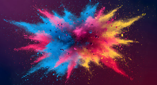 Colorful Particle Explosion generative ai