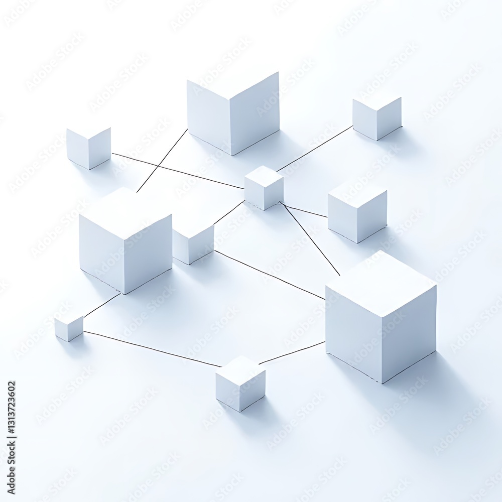 Aufkleber connecting data points abstract network visualization digital space infographic minimalistic design 