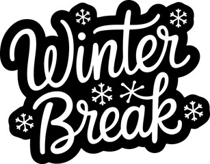 Winter Break Sticker.