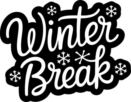 Winter Break Sticker.