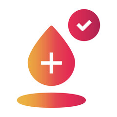 Obraz premium accepted Gradient icon