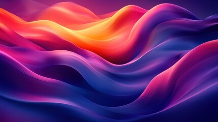 Obraz premium Abstract vibrant wavy forms