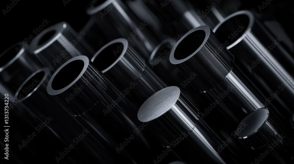 Poster intricate details of a pipe joint create a mesmerizing abstract composition generative ai