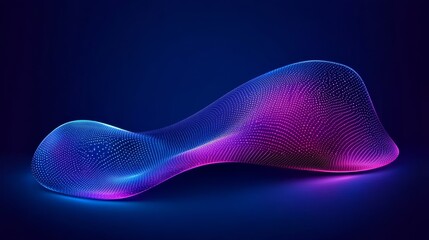 Futuristic data stream flow with glowing particles for presentation background abstract network visualization and artificial intelligence concept