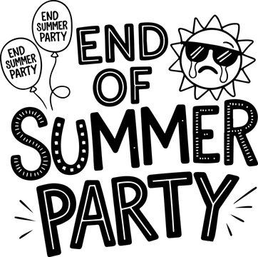 end of summer bash clipart