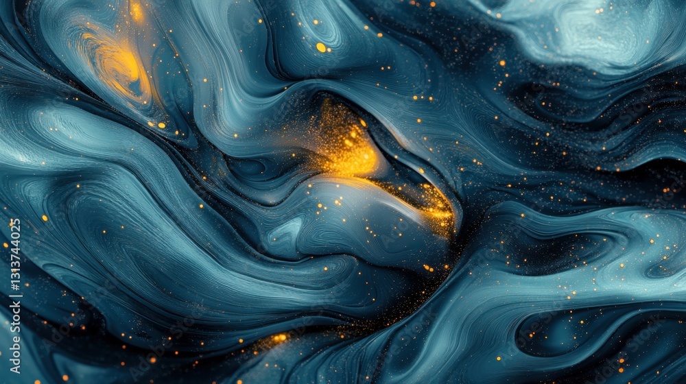 Poster a surreal abstract universe with radiant stars and floating nebula waves in 3d.
