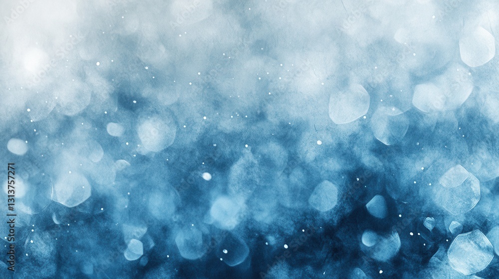 Aufkleber muted blue and gray abstract background evokes a feeling of sadness with soft edges and raindrops ge