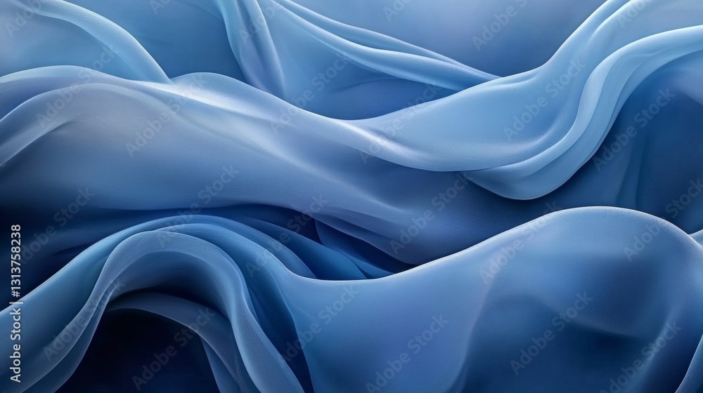 Poster flowing blue elegance abstract background design with smooth, wavy texture and subtle gradients