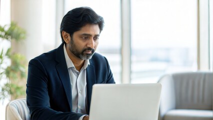 Indian Professional Attending Video Call	
