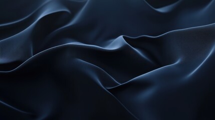 Fototapeta premium dark blue silk fabric drapery