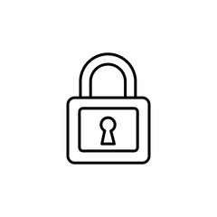 Padlock line icon