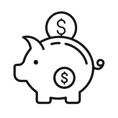 piggy bank on white background