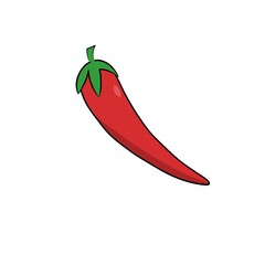 Illustration red hot chili pepper spicy