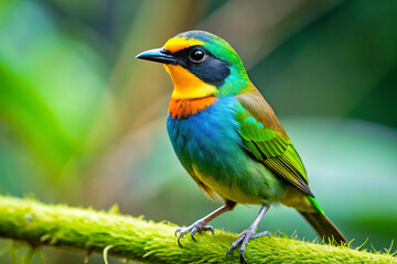 Obraz premium lilac breasted roller on a branch