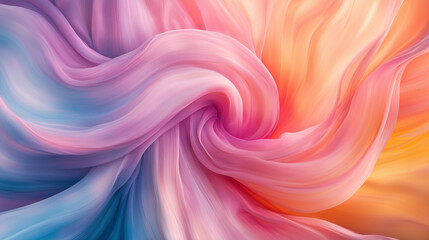 Obraz premium Vibrant tie-dye swirls in soft gradients, embodying creativity and fluidity in abstract design.