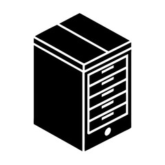 filing cabinet icon, filing cabinet silhouette vector illustration -filing cabinet Editable Vector Illustration.