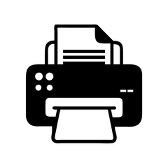 printer icon, printer silhouette vector illustration -printer Editable Vector Illustration.