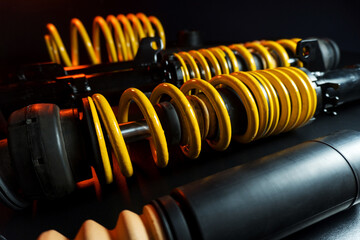 adjustable tuned sports suspension for a bench front-wheel drive car yellow coilovers