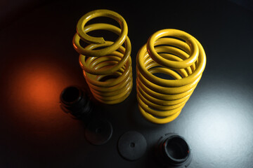 adjustable tuned sports suspension for a bench front-wheel drive car yellow coilovers