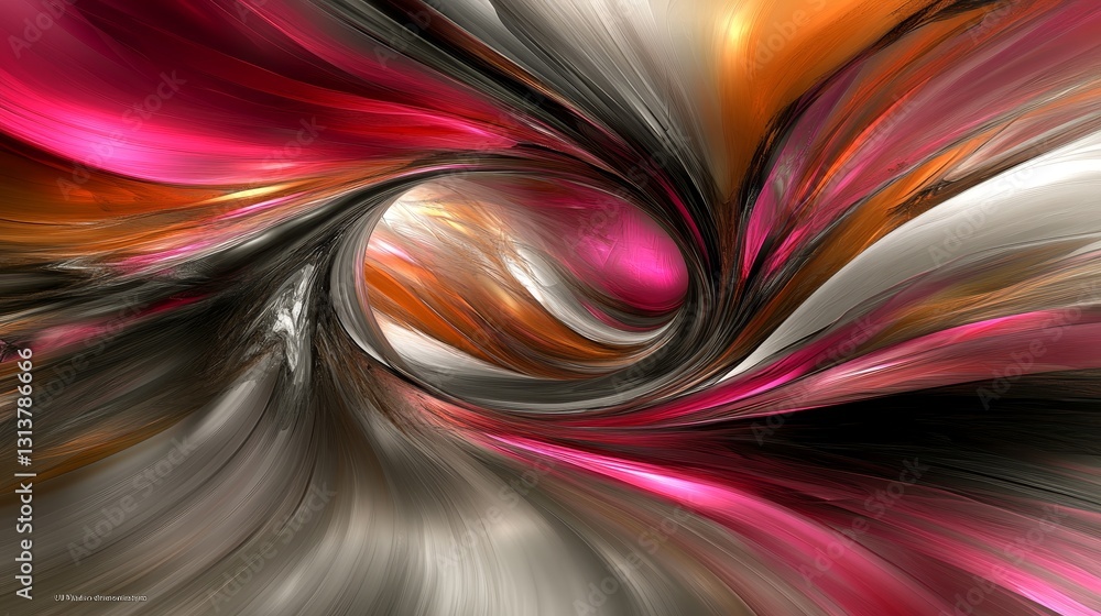 Aufkleber swirling chromaticity abstract design with vibrant pinks and oranges for a visually stunning backgro