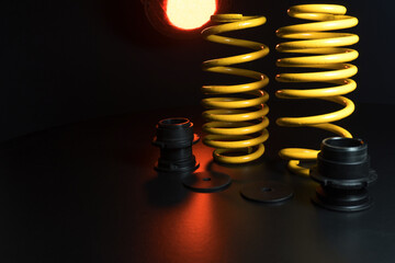 adjustable tuned sports suspension for a bench front-wheel drive car yellow coilovers
