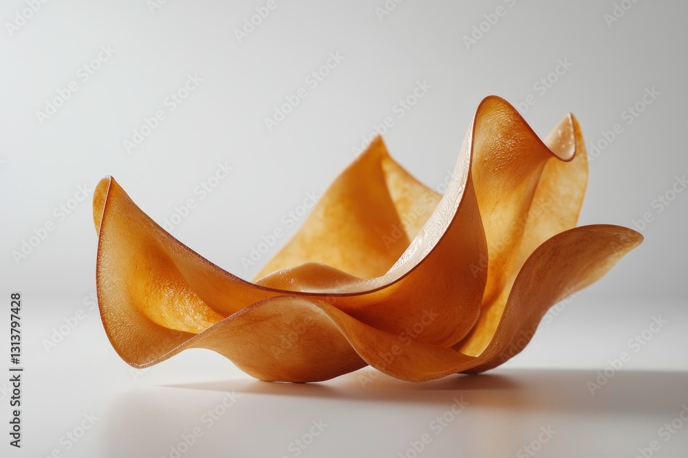 Poster abstract amber artistic creation modern texture sculptural wavy form delicate elegance and style smo